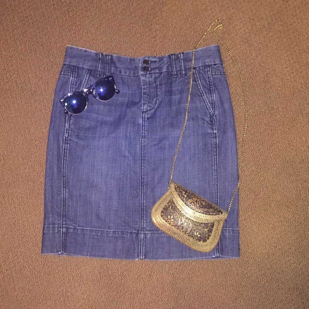 Gap 1969 Distressed Denim Pencil Skirt, Size 4